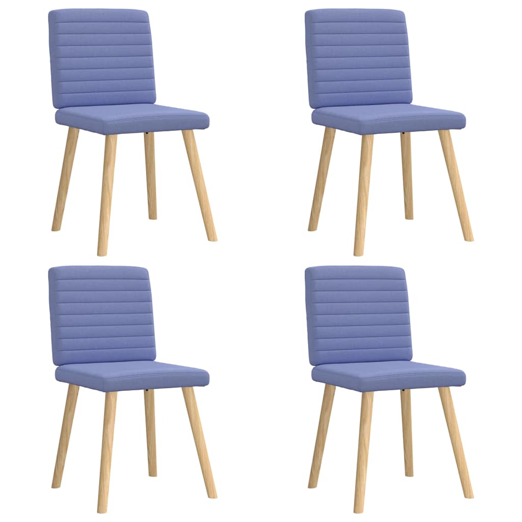 Matstolar 4 st Jeans blått tyg