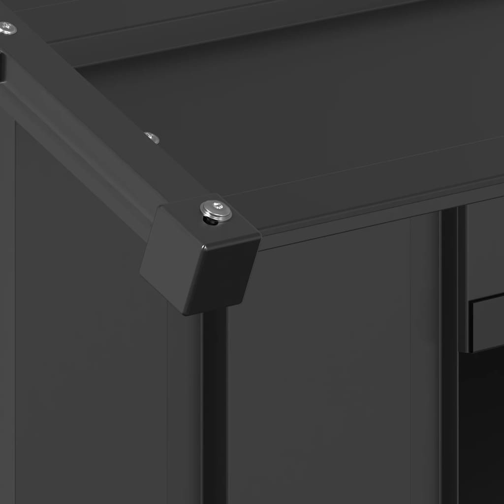 Hundkoja med tak 85x107x81 cm galvaniserat stål