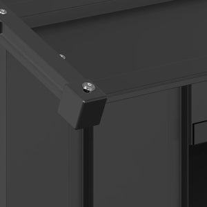 Hundkoja med tak 85x107x81 cm galvaniserat stål