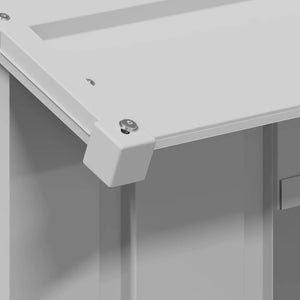 Hundkoja med tak 85x107x81 cm galvaniserat stål