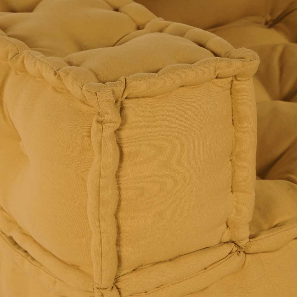 2-sits modulsoffa gul 140x70x36 tyg