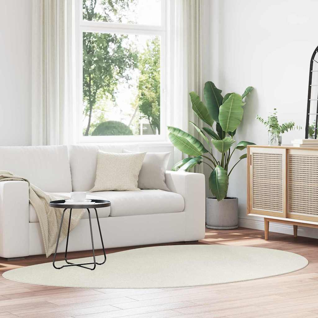 Områdesmattor HUARTE Kräm 160 x 230 cm Polyester