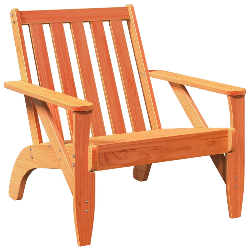 Adirondackstol vaxbrun 75x77x77 cm massiv furu