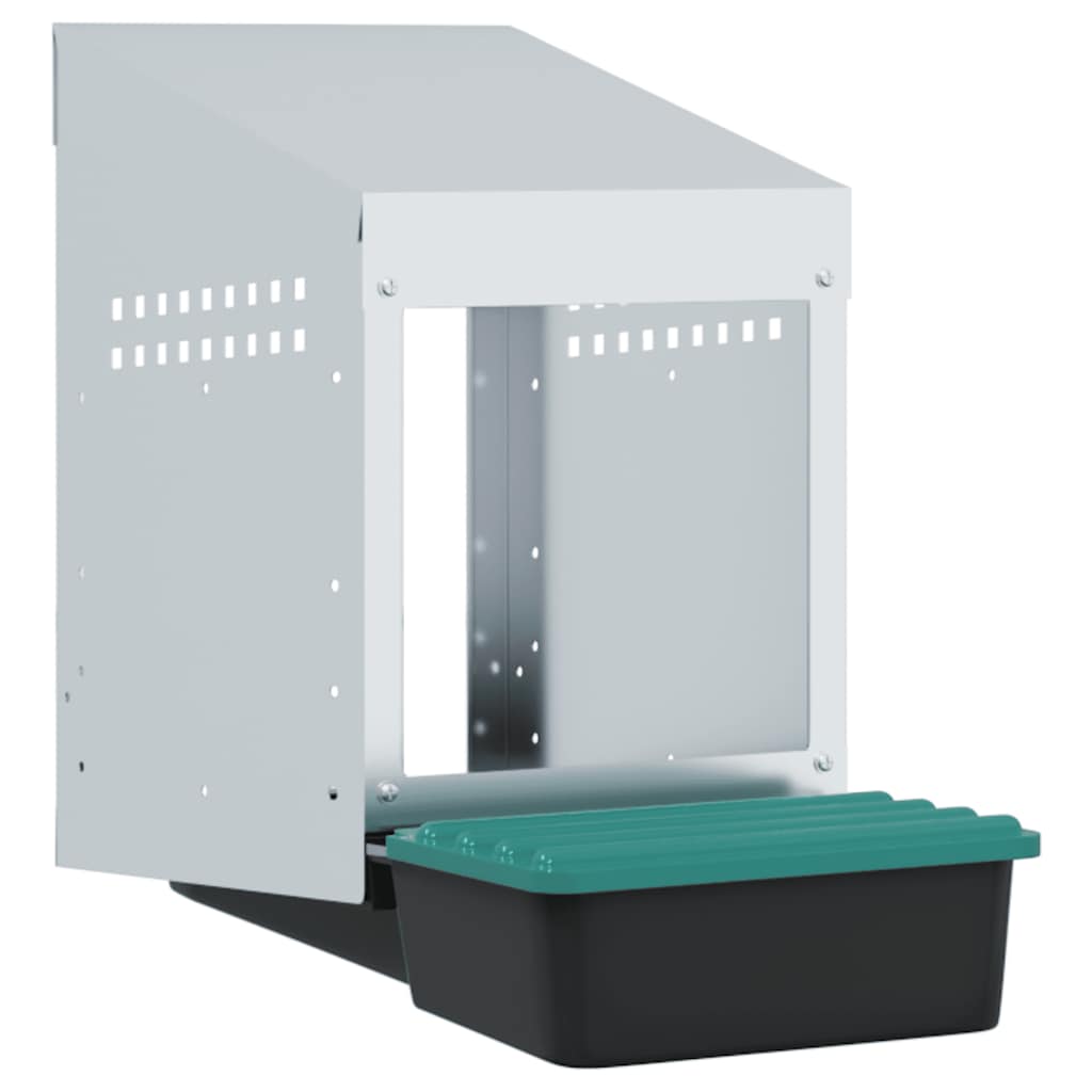 Hönsholk med 1 fack Väggmonterad galvaniserad stål