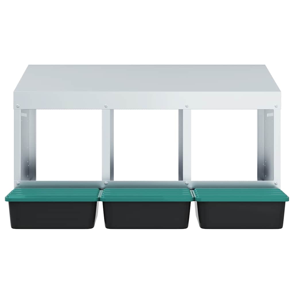 Hönsholk 3 fack Väggmonterad galvaniserad stål