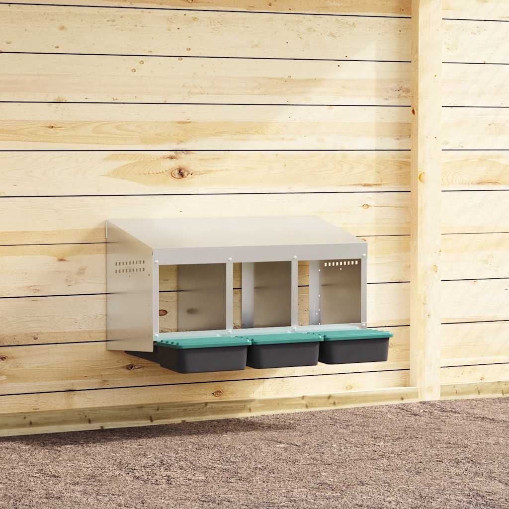 Hönsholk 3 fack Väggmonterad galvaniserad stål