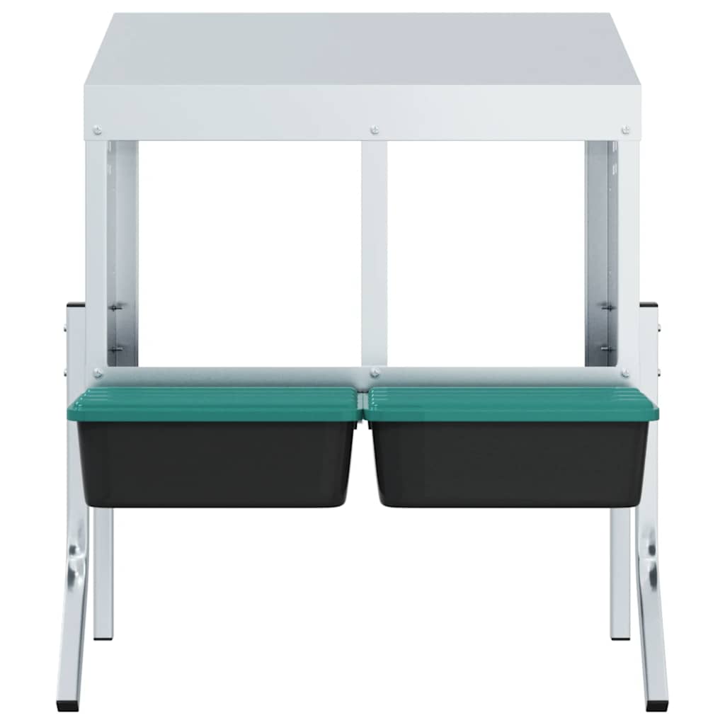 Hönsholk 2 fack med ben galvaniserat stål