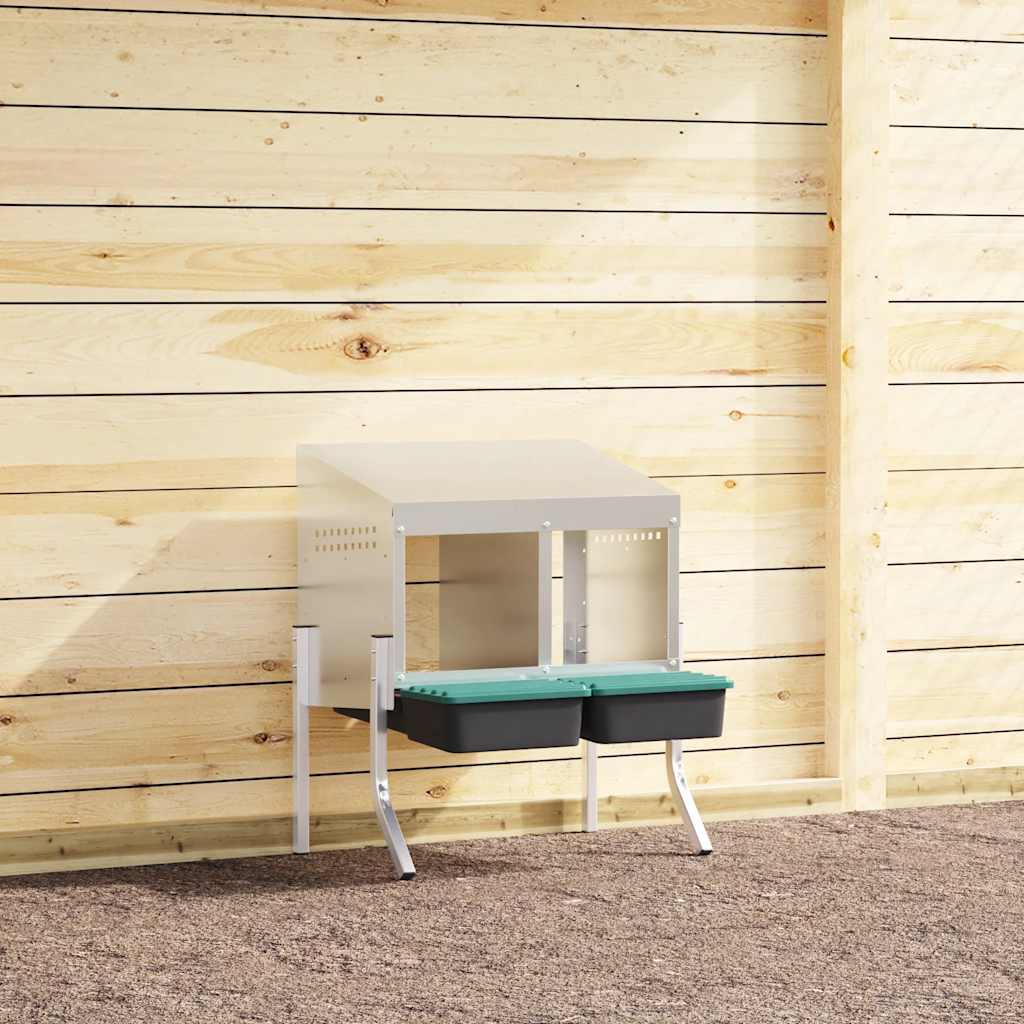 Hönsholk 2 fack med ben galvaniserat stål