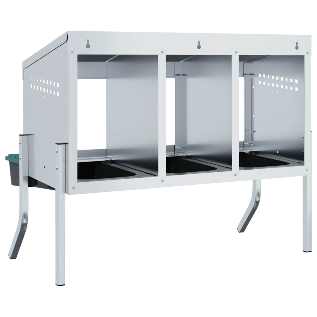 Hönsholk 3 fack med ben galvaniserat stål