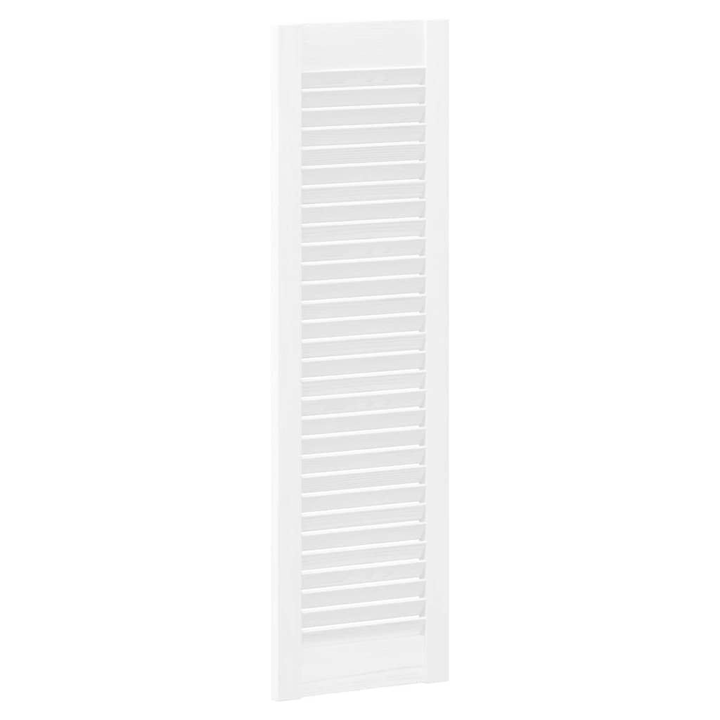 Skåpsdörrar lamelldesign 2 st vit 99x29,5 cm