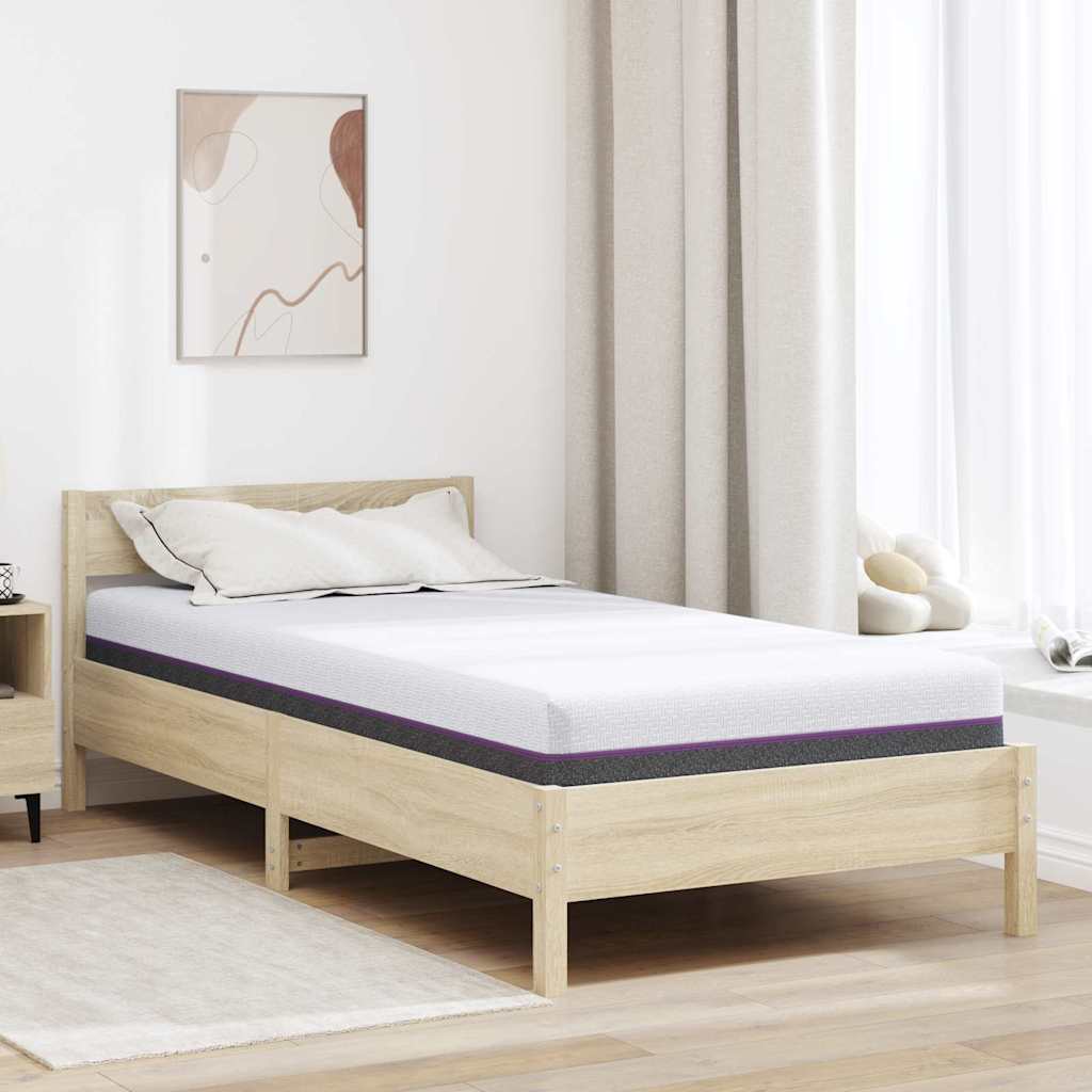 Minnesskummadrass Medium 90 x 190 cm Vitt och Grått