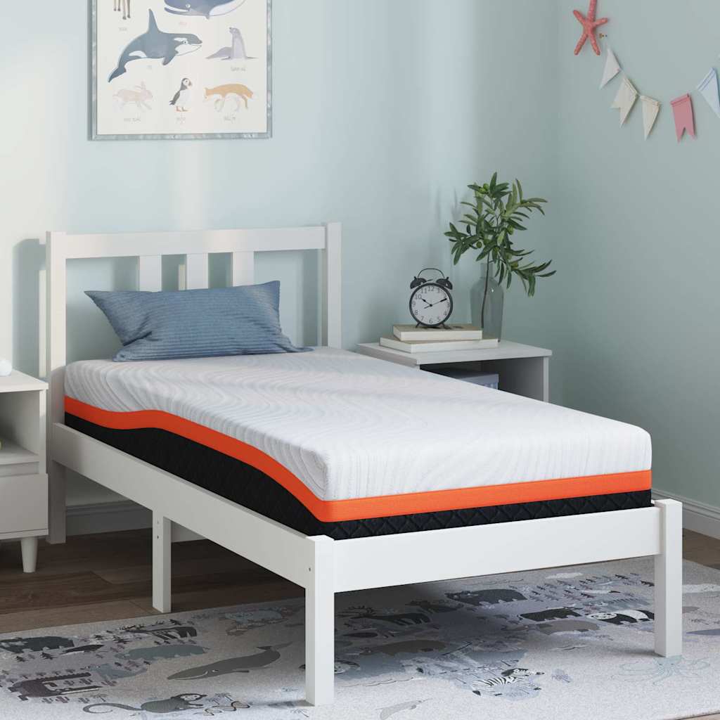 Madrass Vit och svart 80 x 160 cm Jacquardtyg