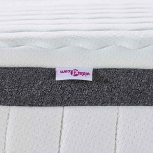 Madrass Vitt och Grått 100 x 200 cm Bonellfjäder