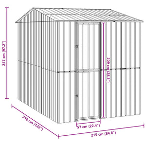 Fågelbur Antracit 215 x 310 x 247 cm Galvaniserat Stål