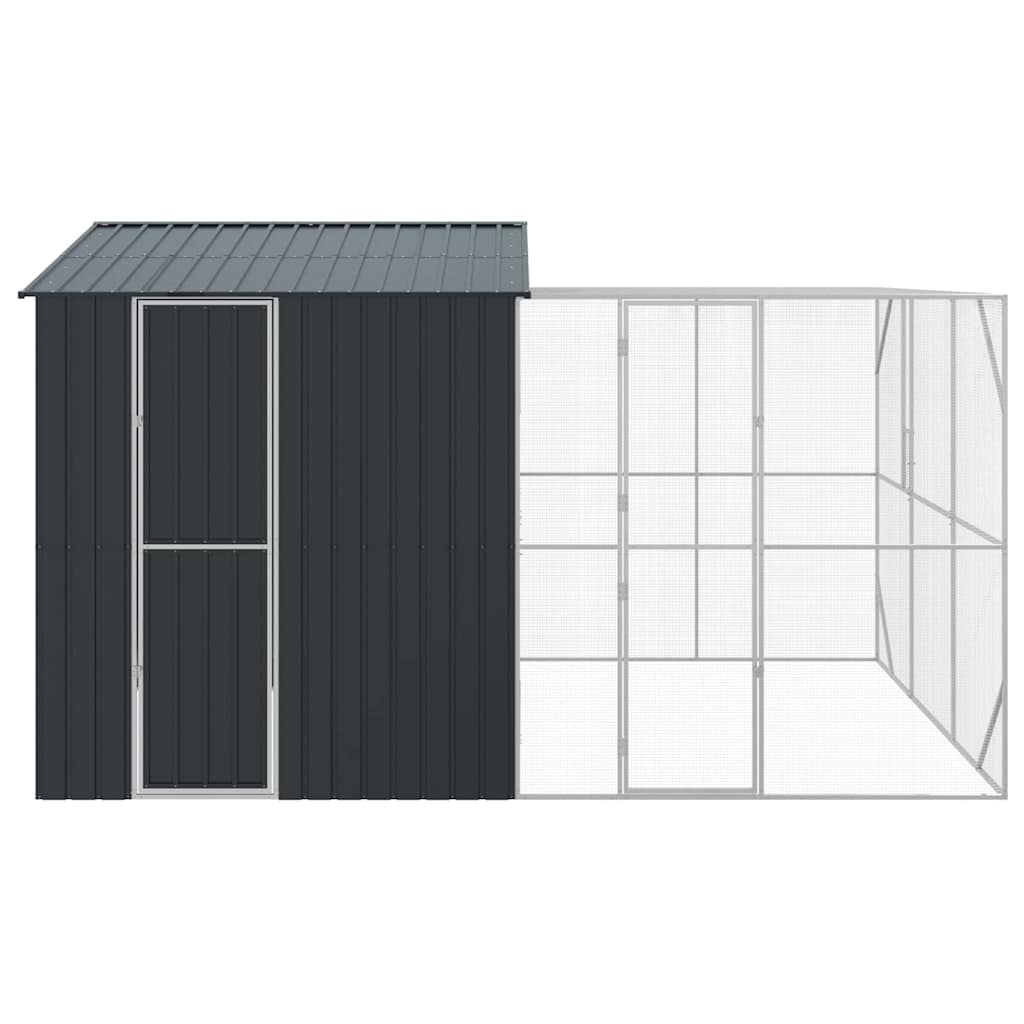 Fågelbur Antracit 425 x 304 x 247 cm Galvaniserat Stål