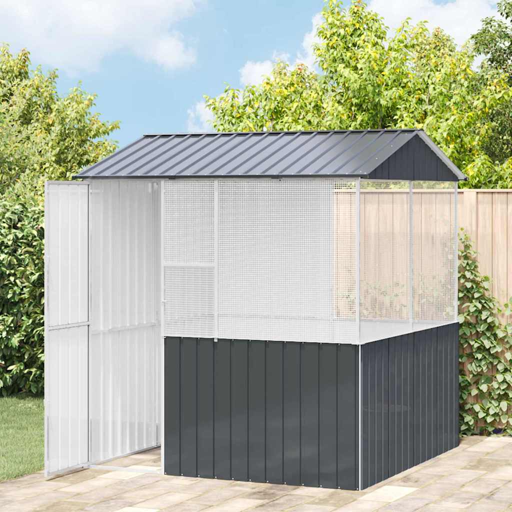 Fågelbur Antracit 215 x 209 x 230 cm Galvaniserat Stål