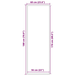 Dörrmatta svart 60x180 cm