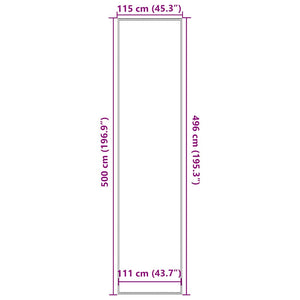 Dörrmatta svart 115x500 cm