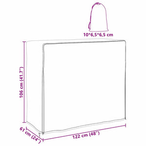 Vedställsskydd Enfärgad Svart 61 x 122 x 106 cm tyg