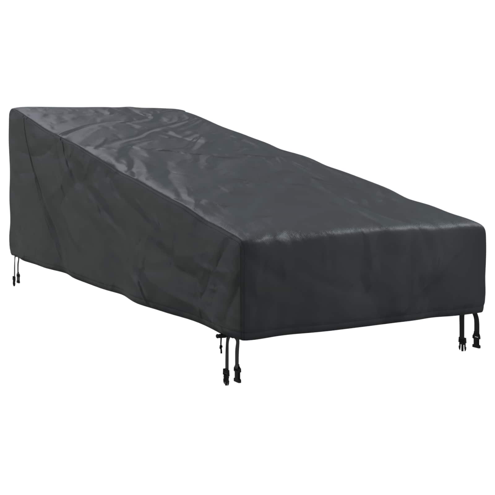 Utomhusmöbelöverdrag Svart 195 x 76 x 82 cm 210D Oxford Tyg