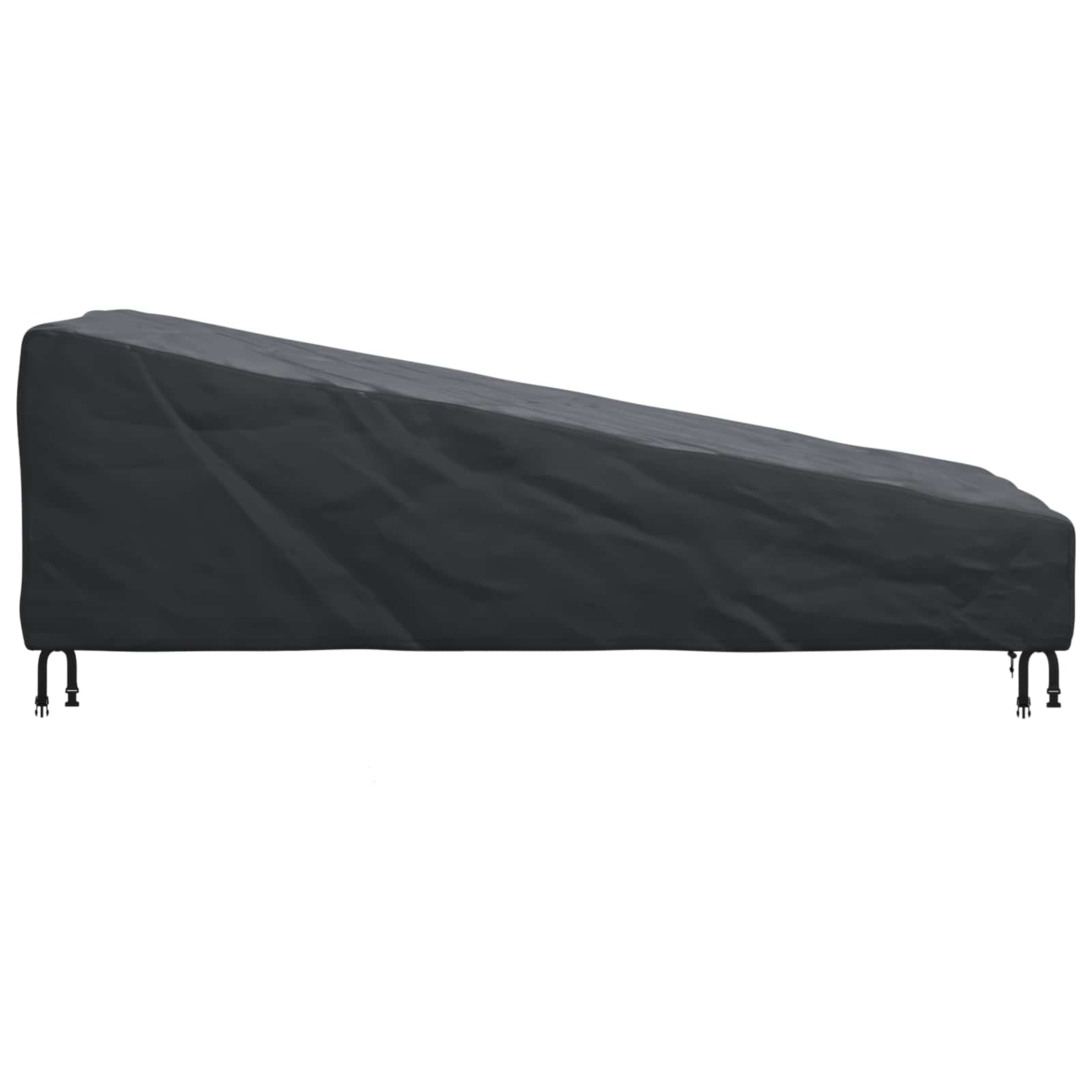 Utomhusmöbelöverdrag Svart 195 x 76 x 82 cm 210D Oxford Tyg