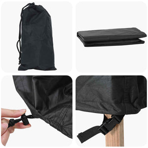 Utomhusmöbelöverdrag Svart 203 x 81 x 63 cm 210D Oxford Tyg