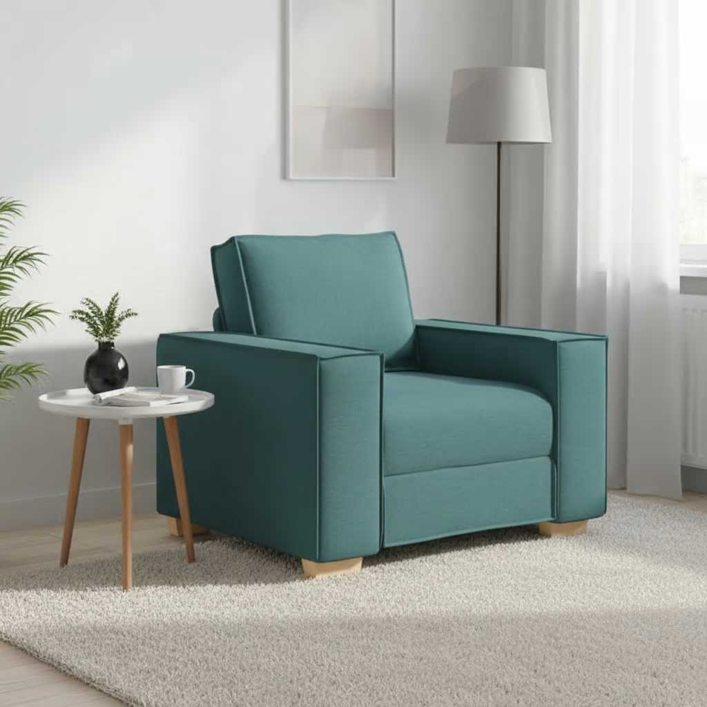 Soffa mörkgrön 100x78x84 cm tyg