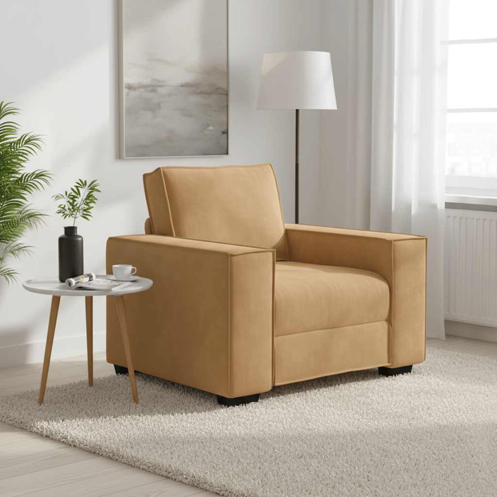 Soffstol brun 100x78x84 cm sammet