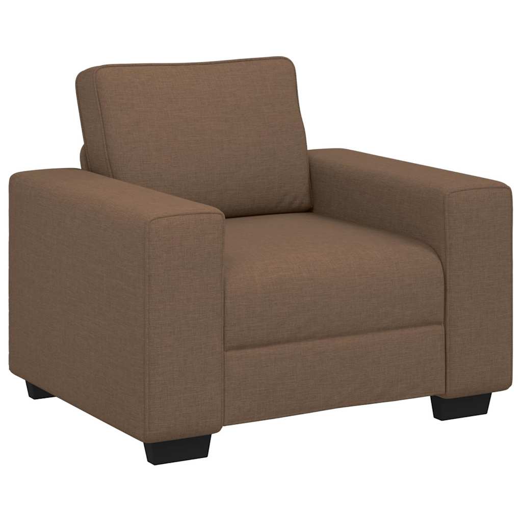 Soffstol brun 100x77x82 cm tyg