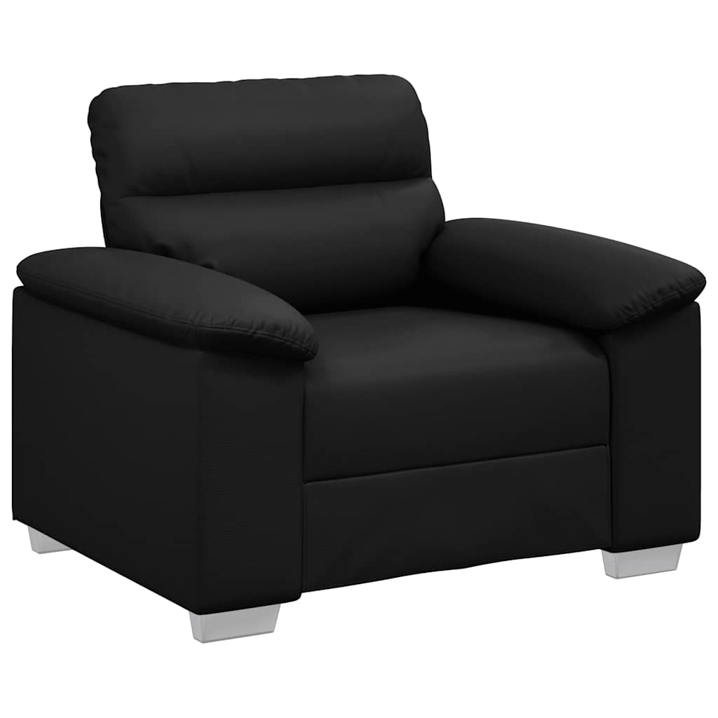 Soffstol svart 100x81x84 cm konstläder