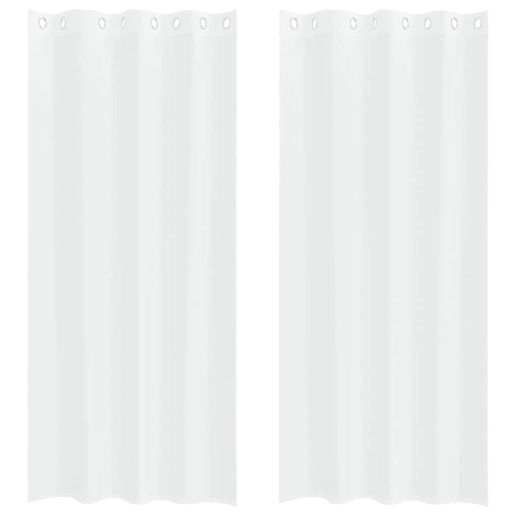 Voile Gardin 2 st Vit 245 x 140 cm Polyester