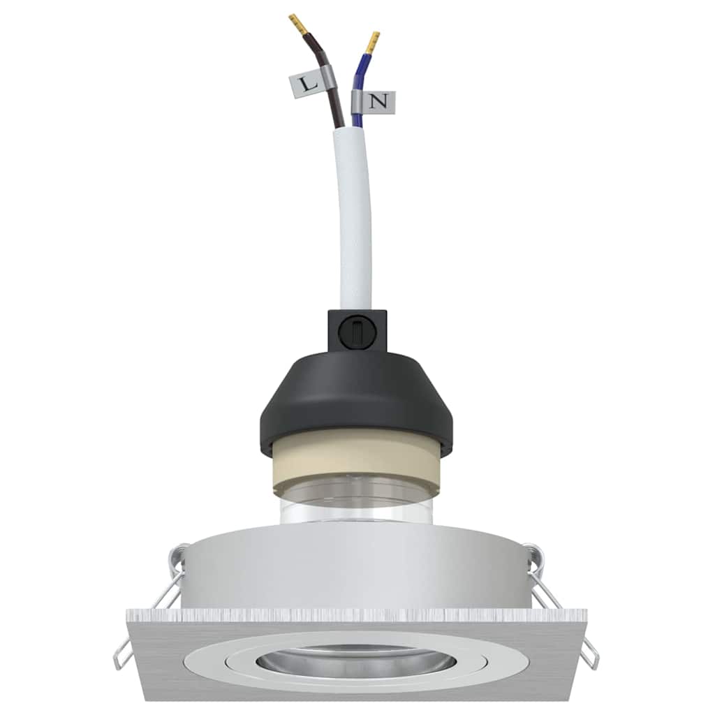 Spotlight 24 pcs Silver 9 x 9 x 2 cm Aluminium