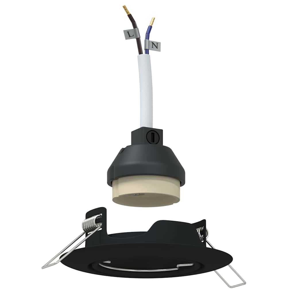 Spotlight 6 pcs Svart 9 x 9 x 2.5 cm Metall