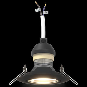 Spotlight 6 pcs Svart 9 x 9 x 2.5 cm Metall