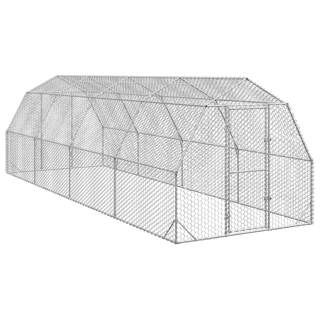 Hönsgård 2,5x8x2,25 m galvaniserat stål