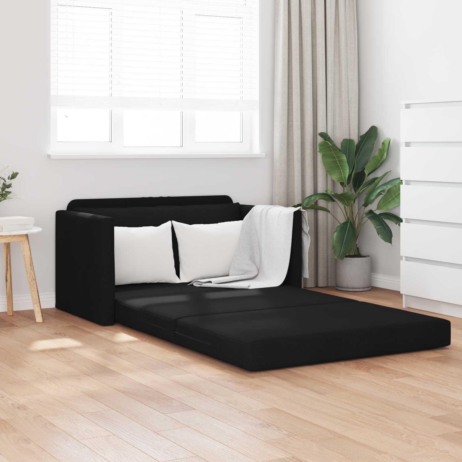 Soffsäng Svart 124 x 71 x 78 cm tyg