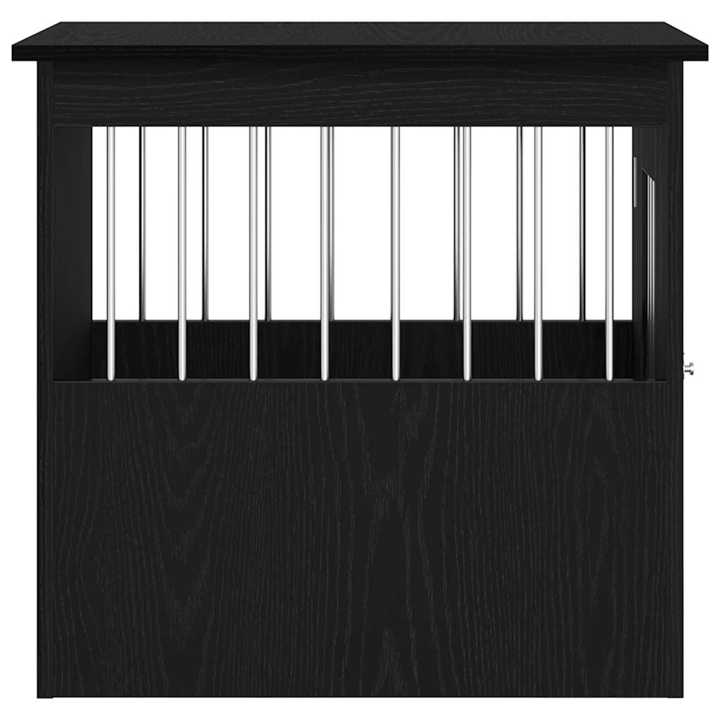 Hundbursmöbler svart ek 45x62x59 cm konstruerat trä