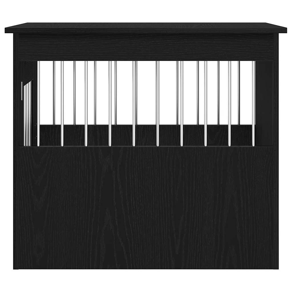 Hundbursmöbler svart ek 55x75x65 cm konstruerat trä