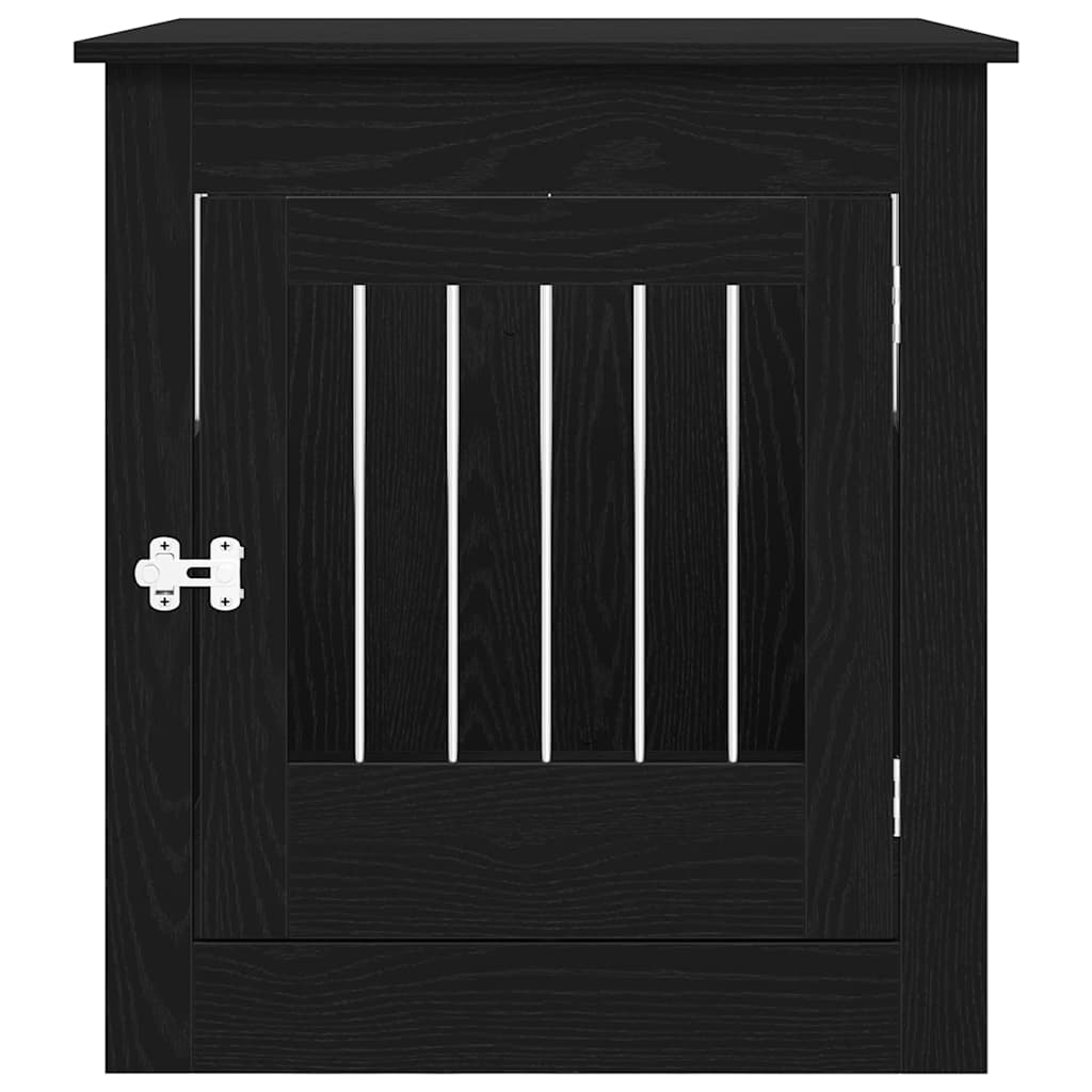 Hundbursmöbler svart ek 64,5x80x71 cm konstruerat trä