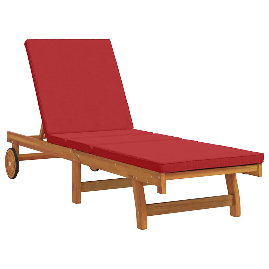 Solstol Reclining Brun 199 x 63 x 85 cm Massivt Akaciaträ