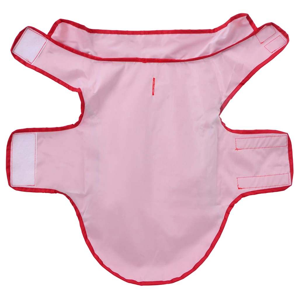 Regnrock för hundar med reflekterande remsor polyester röd XXS