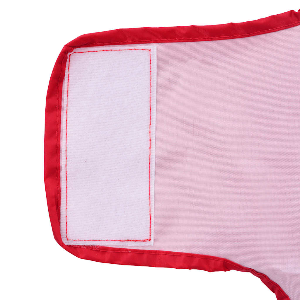 Regnrock för hundar med reflekterande remsor polyester röd xs