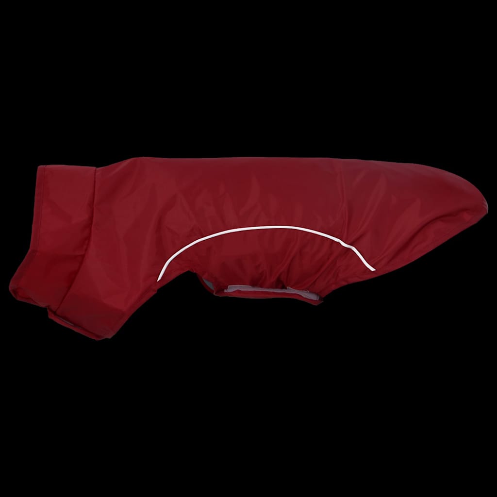 Regnrock för hundar med reflekterande remsor polyester röd s