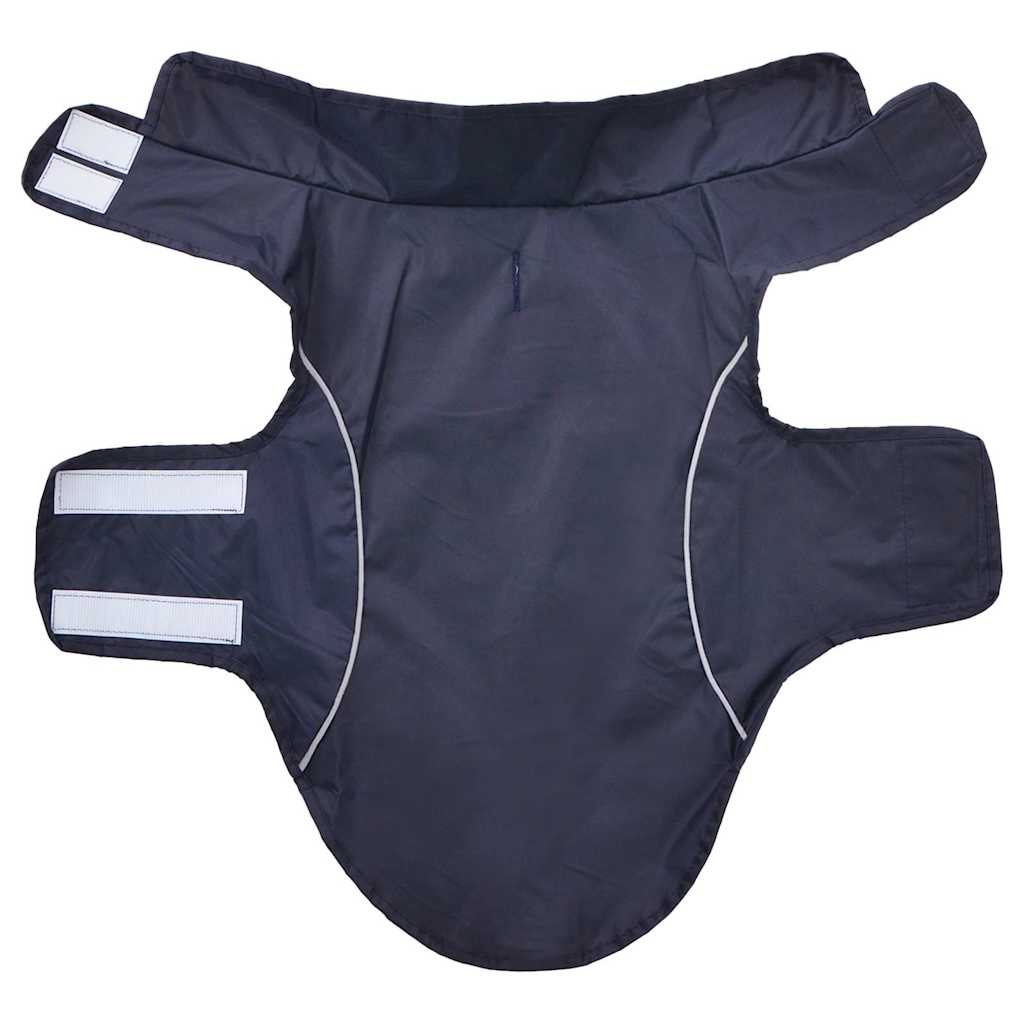 Regnrock för hundar med reflexer polyester marinblå XXS