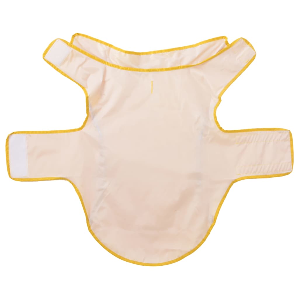 Regnrock för hundar med reflekterande remsor polyester gul L