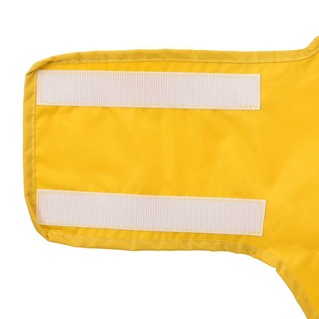 Regnrock för hundar med reflekterande remsor polyester gul L