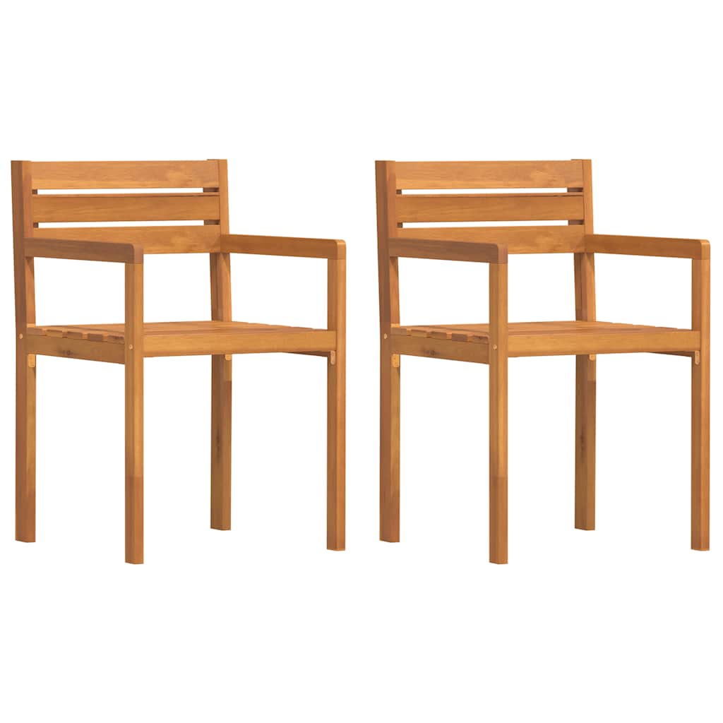 Trädgårdsstolar 2 st 50x53x80 cm massivt trä akacia