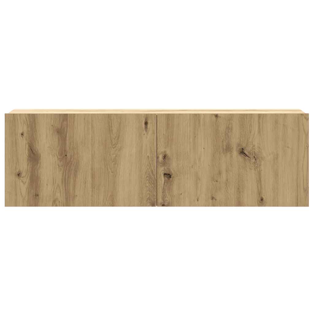 TV-skåp väggmonterat 6 delar artisan ek konstruerat trä