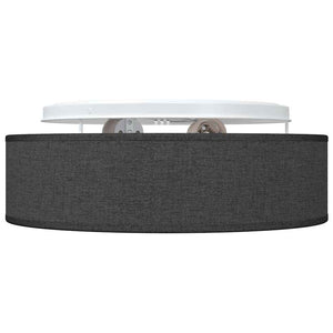 Taklampa med strålkastare Svart 38 x 38 x 13,5 cm tyg