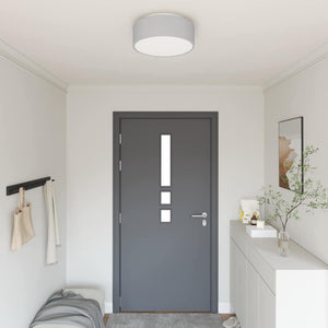 Taklampa med strålkastare Grå 38 x 38 x 13,5 cm tyg